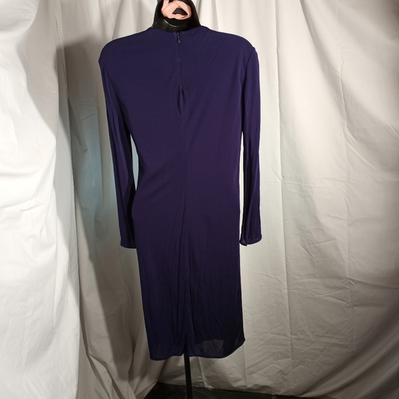 PHILLIP LIM 3.1 Purple Ruched Long Sleeve Dress - Picture 5 of 6